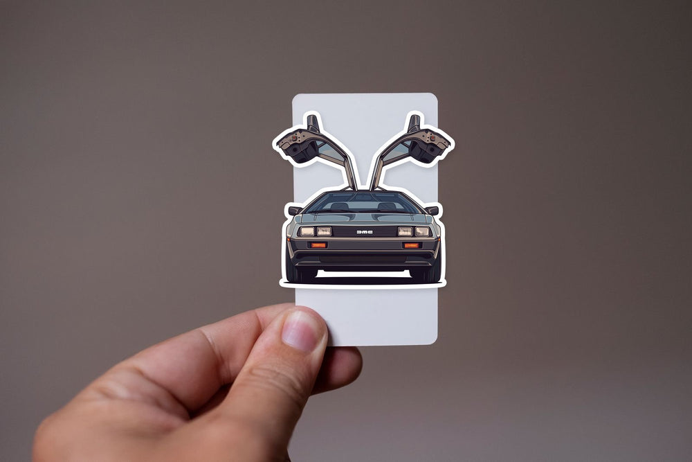 DeLorean DMC-12 Gullwing Car Sticker
