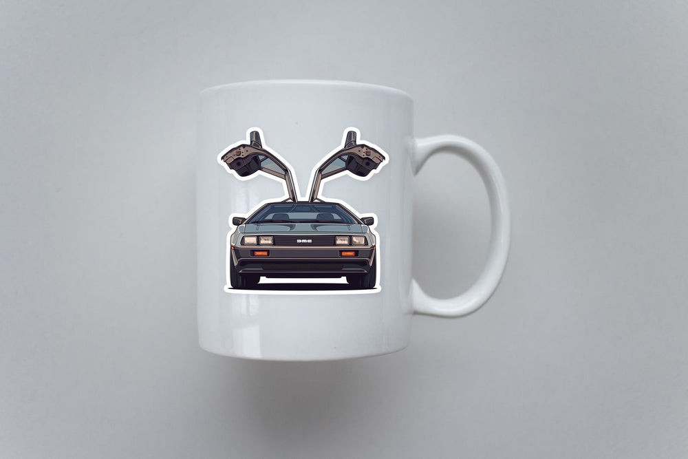 DeLorean DMC-12 Gullwing Car Sticker