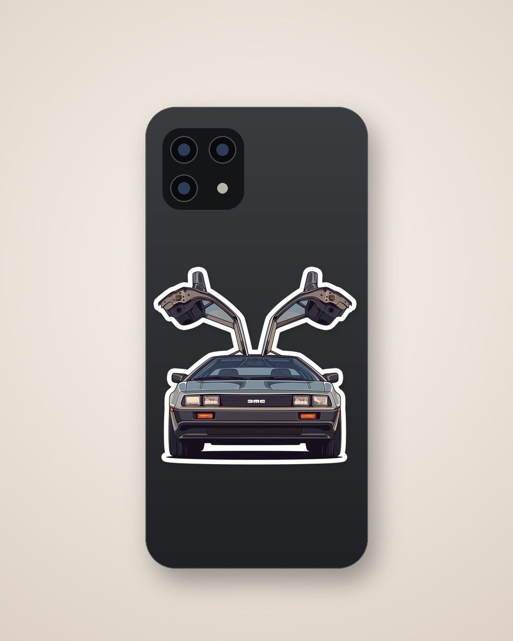 DeLorean DMC-12 Gullwing Car Sticker