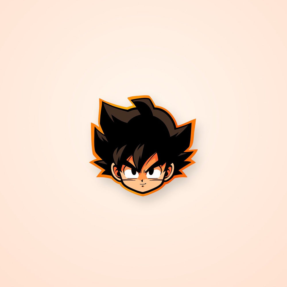 Dbz Goku Head-Orange Stroke Sticker