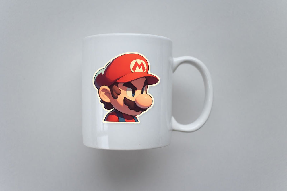 Super Mario Bros Mario Serious Look Sticker