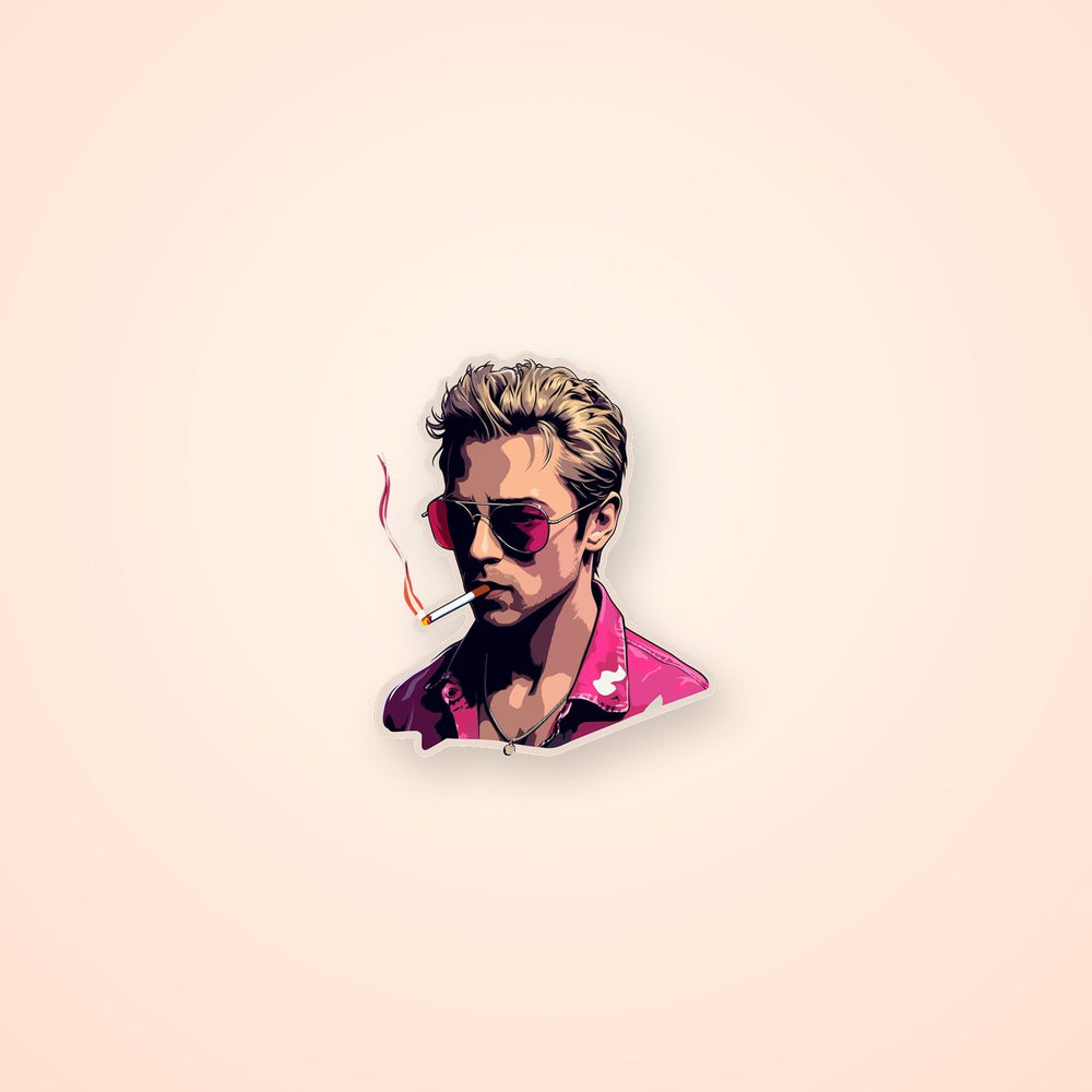 Tyler Durden with Cigarette Sticker