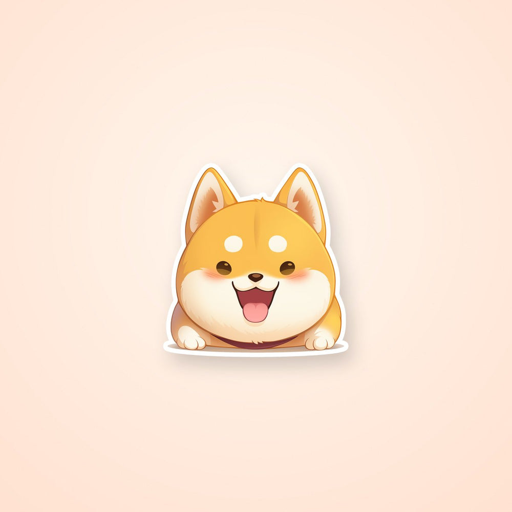 Shiba Inu Chibi Dog Face Cute Sticker
