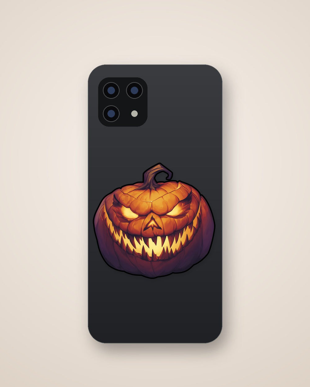 Spooky Jack O’Lantern Face Sticker