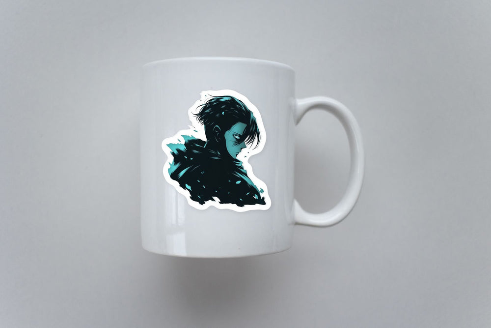 Captain Levi Blue Aesthetic Sticker