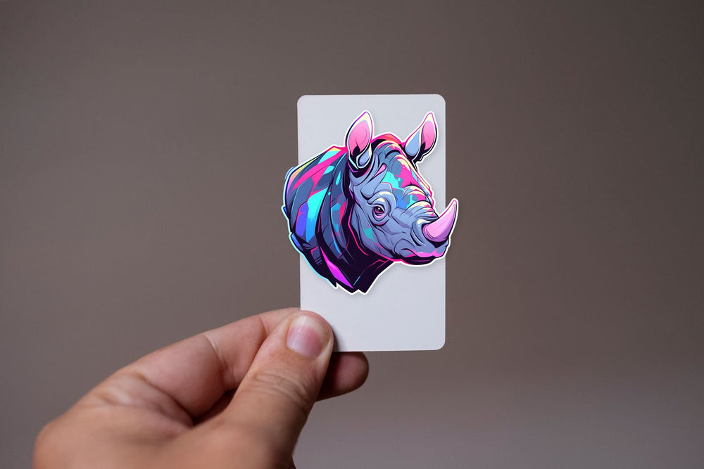 Colorful Rhino Sticker