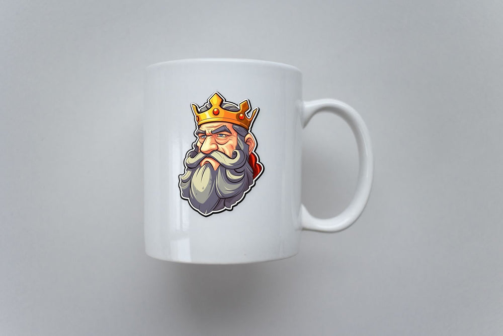 Aged King Head Sticker