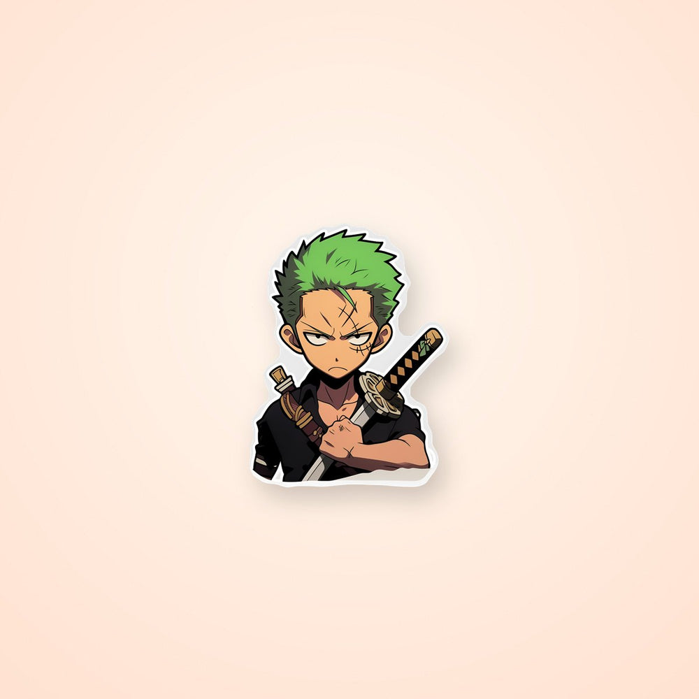 Sad Roronoa Zoro with Sword Sticker