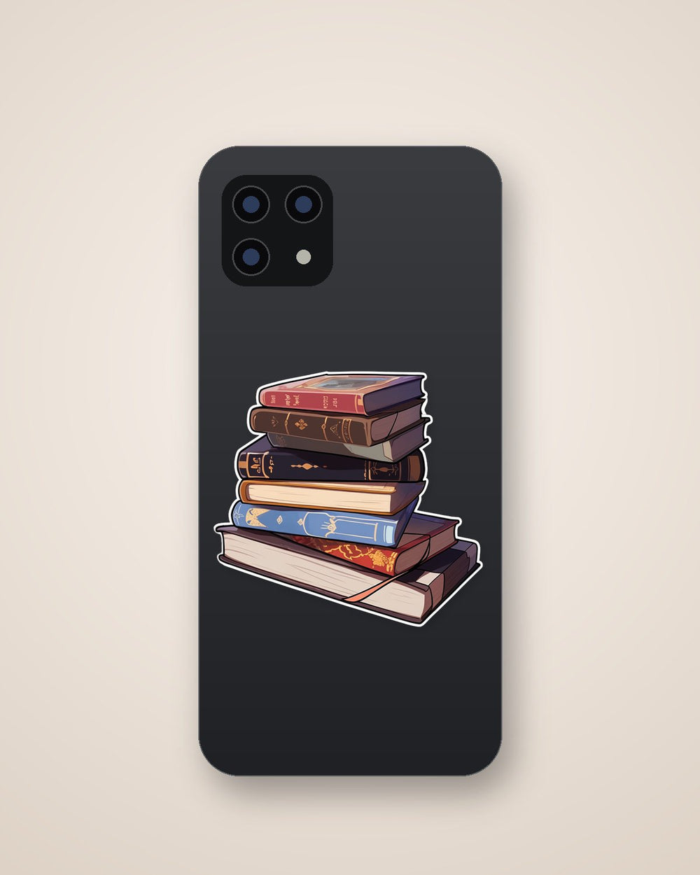 Stack of Vintage Books Sticker
