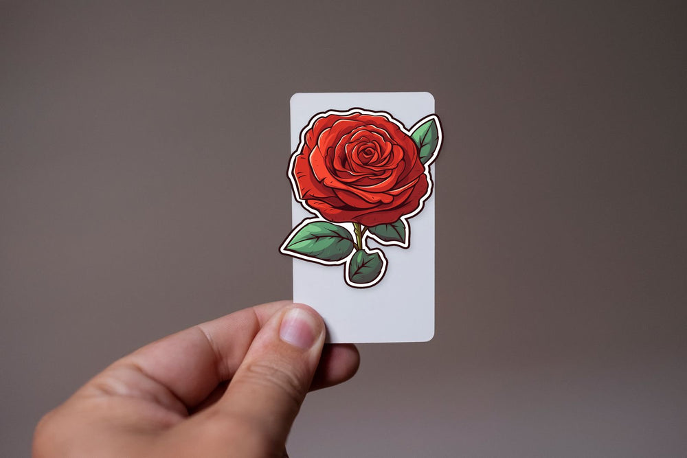 Red Rose Cartoon Sticker