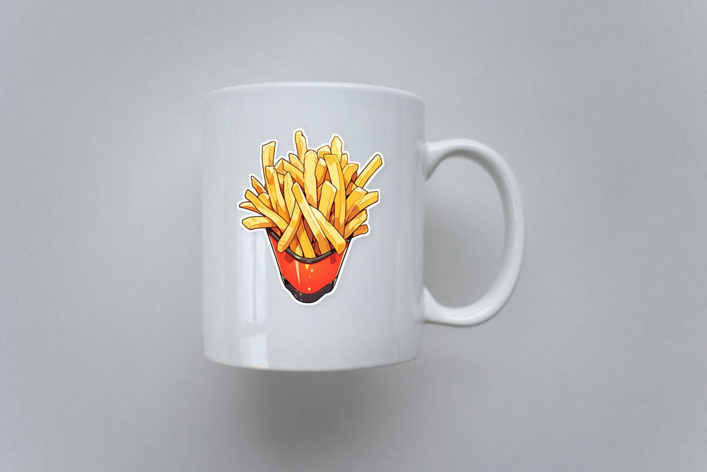 Plate with Delicious French Fries Sticker