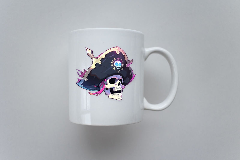 Aesthetic Skull in Pirate Hat Sticker