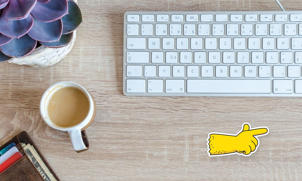 Pointing Hand Sticker