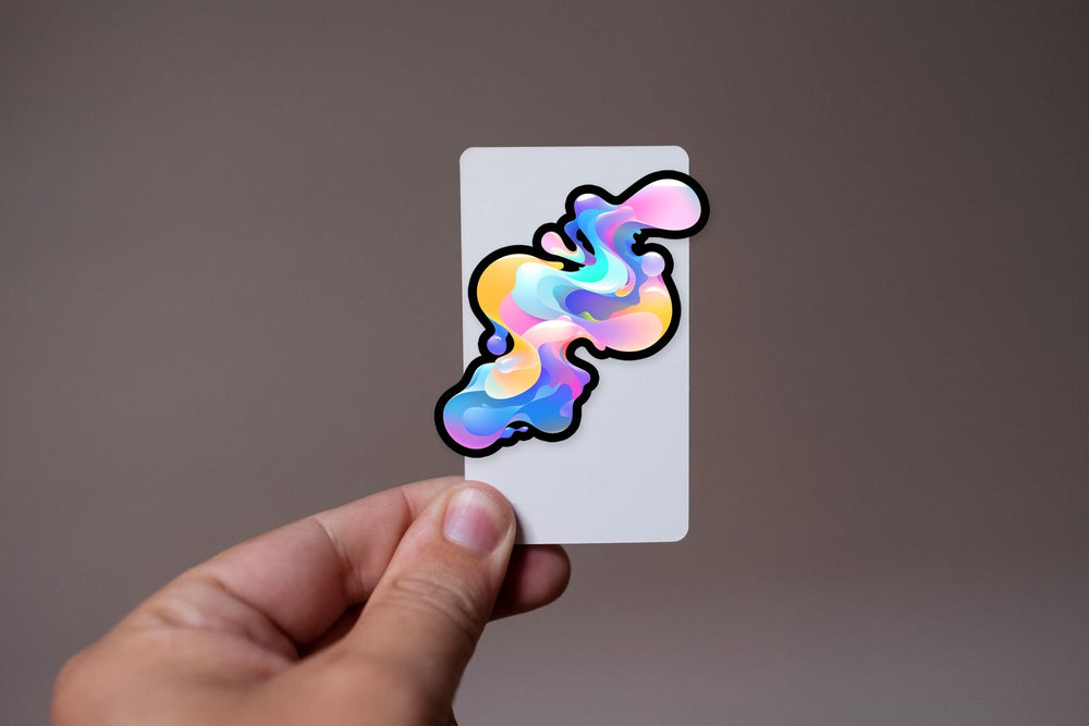 Abstract Gradient Liquid Waves Sticker