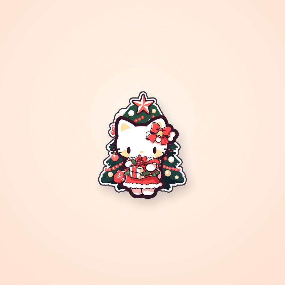 Hello Kitty Christmas Tree & Gifts Sticker