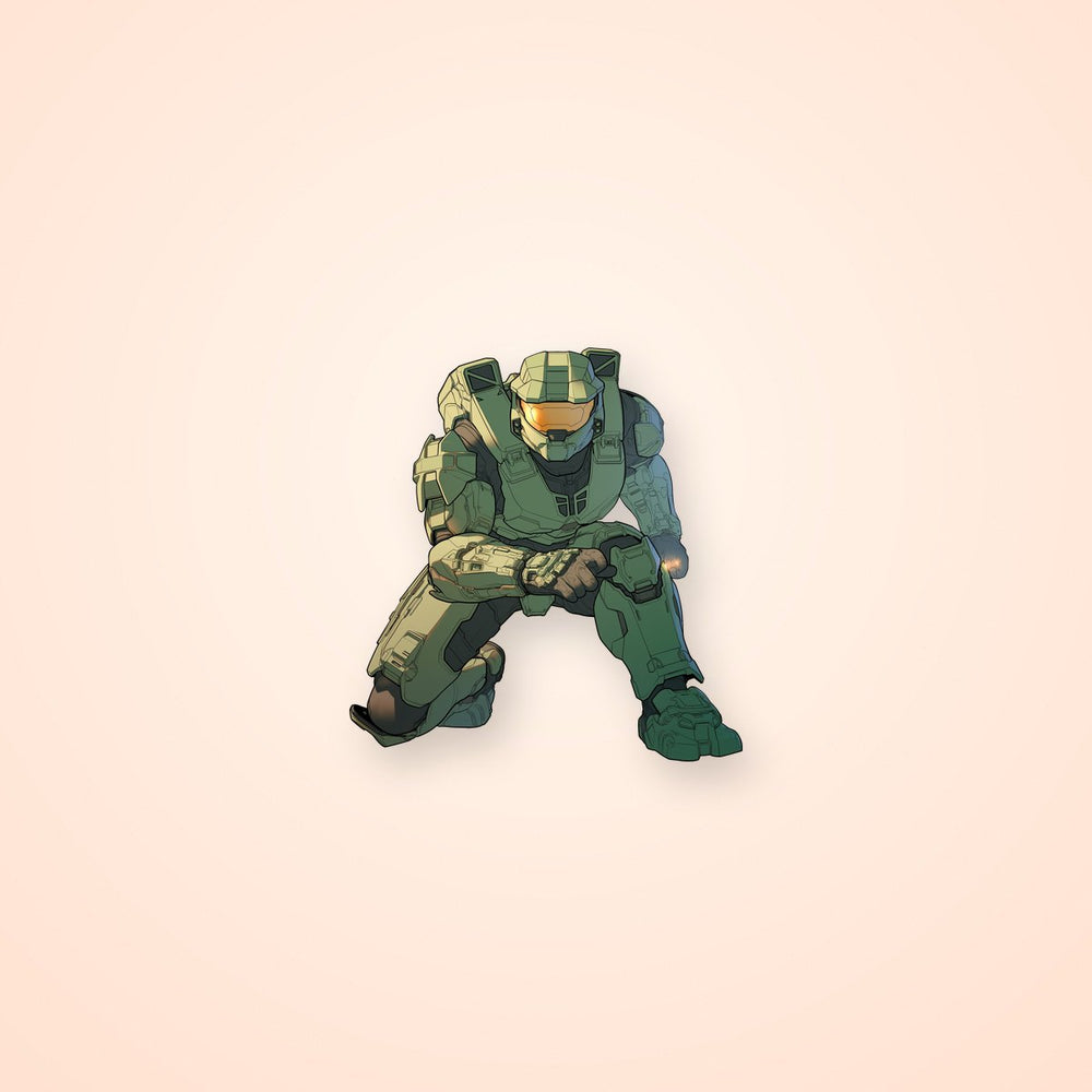 Halo Master Chief Battle Pose Sticker