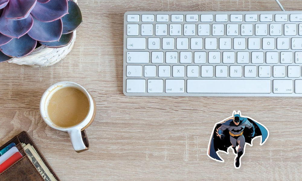 Batman Running Superhero Comic Sticker