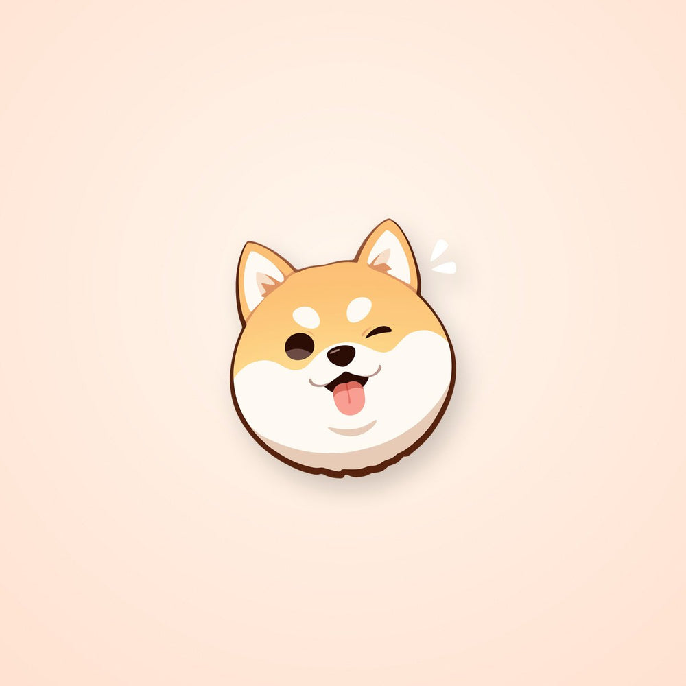 Shiba Inu Winking Doge Sticker