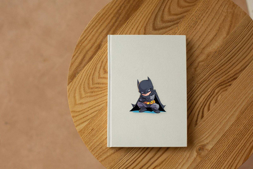 Batman Squatting Chibi Style Sticker