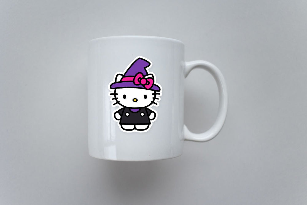 Hello Kitty Witch Costume Halloween Sticker