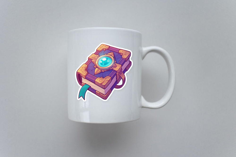 Magic Book Gem Cover Sticker