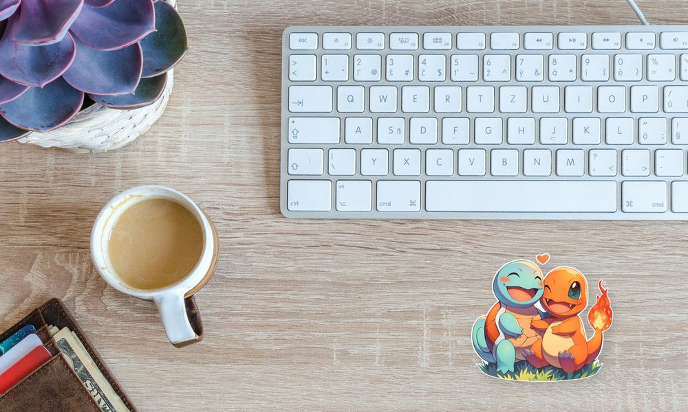 Squirtle and Charmander PokéMon Friendship Sticker