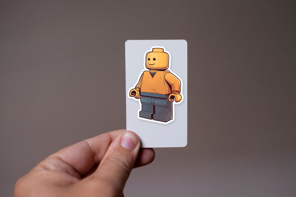 Lego Minifigure Orange Sweater Sticker
