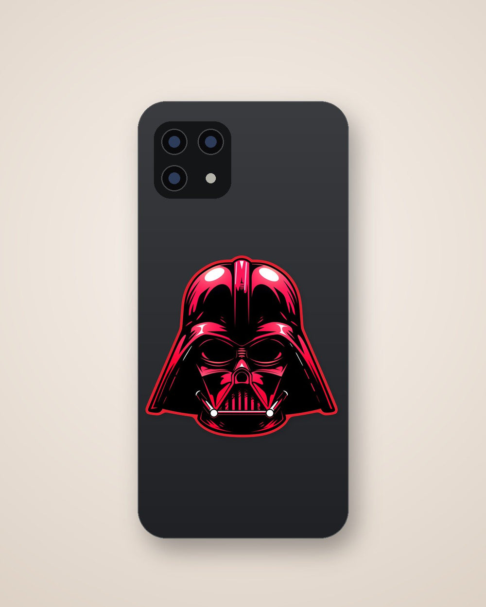 Black & Red Darth Vader Head Sticker