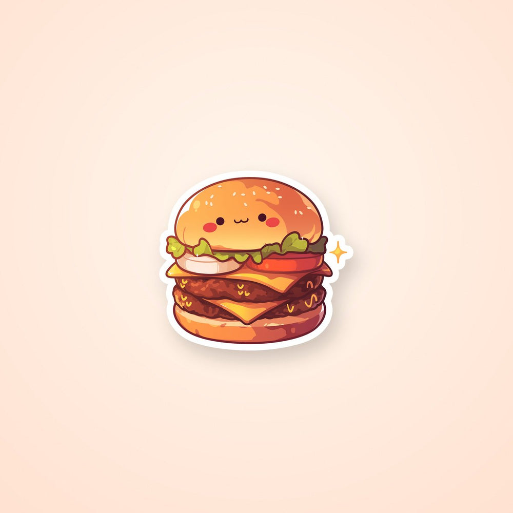 Kawaii Cheeseburger Sticker