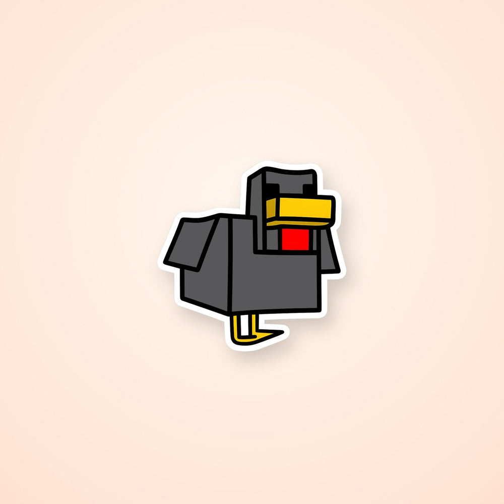 Minecraft Black Chicken Sticker