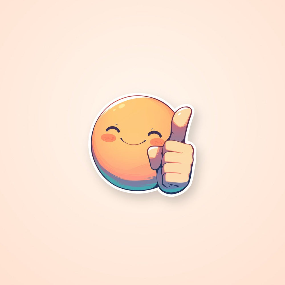 Cute Winking Emote Face Sticker