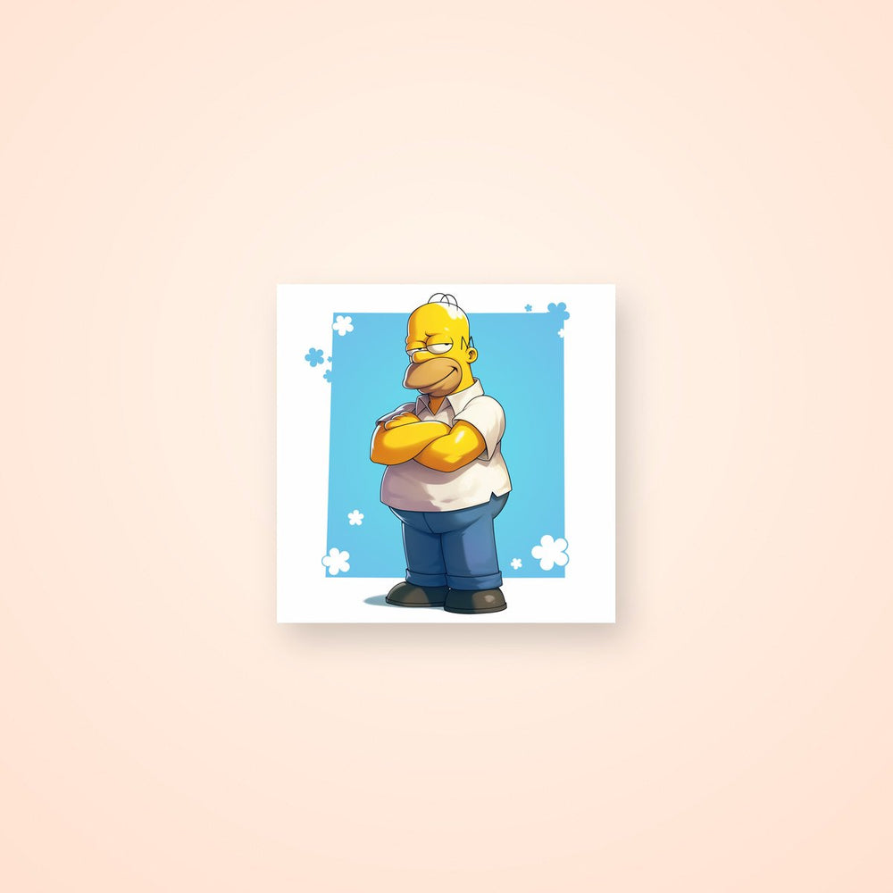 Homer Simpson Happy Character Sticker