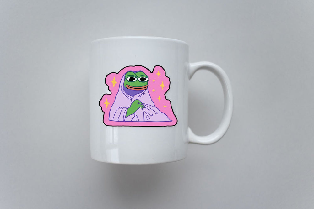 Meme Pepe Frog Blanket Pink Sticker