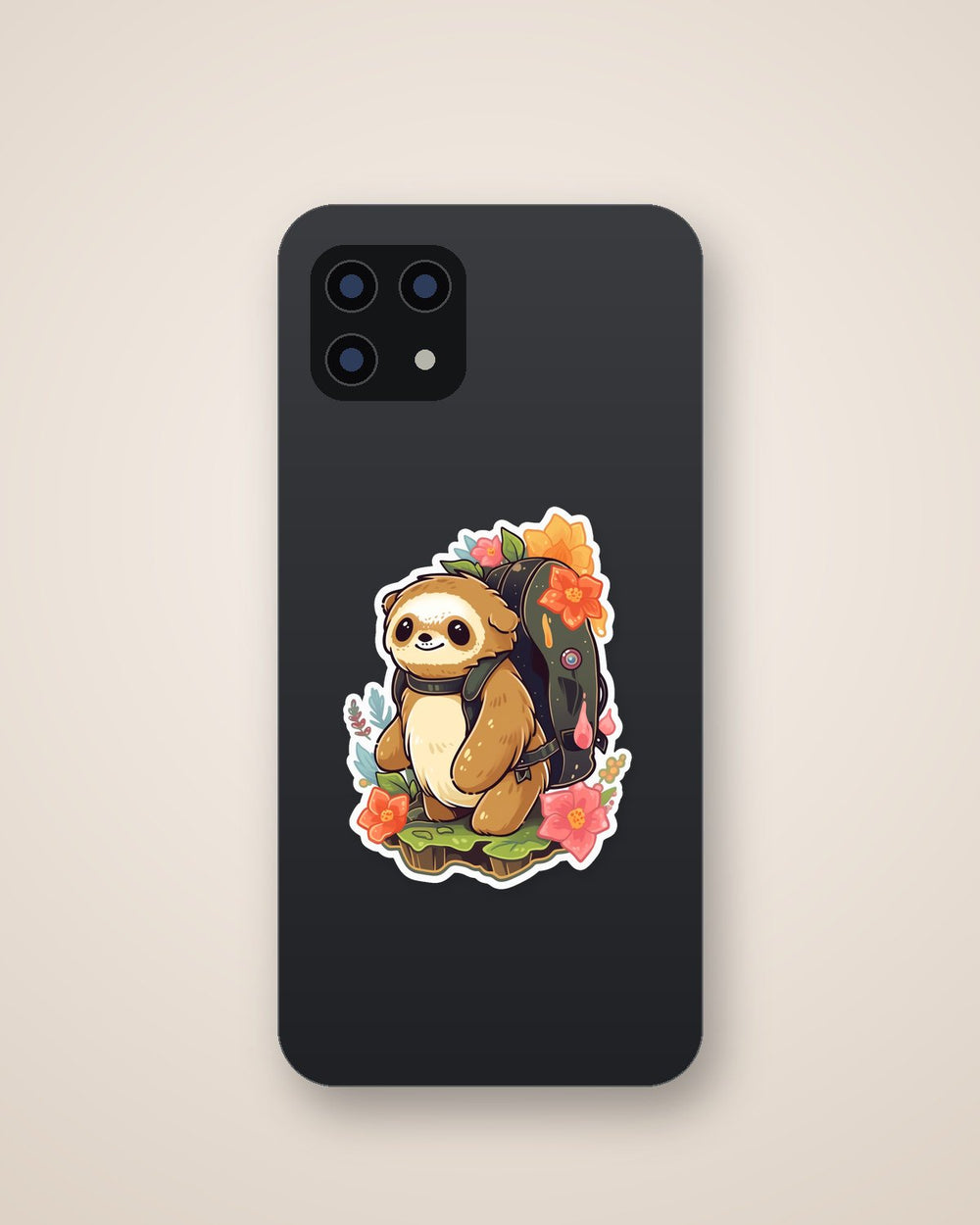 Sloth Traveling with Backpack Sticker