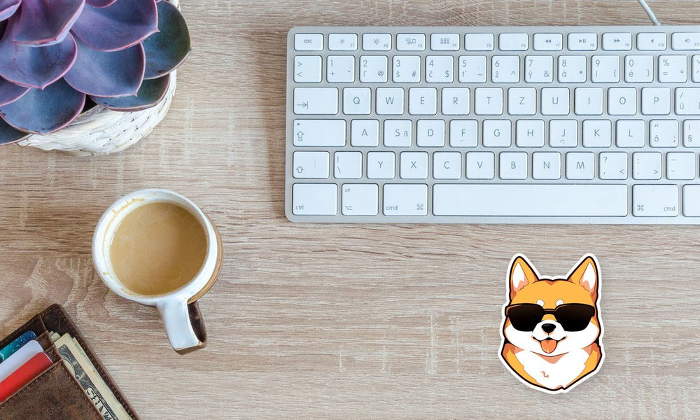 Cool Dog with Glasses Sticker