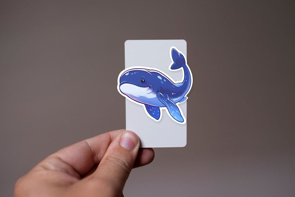 Beautiful Blue Whale Art Sticker