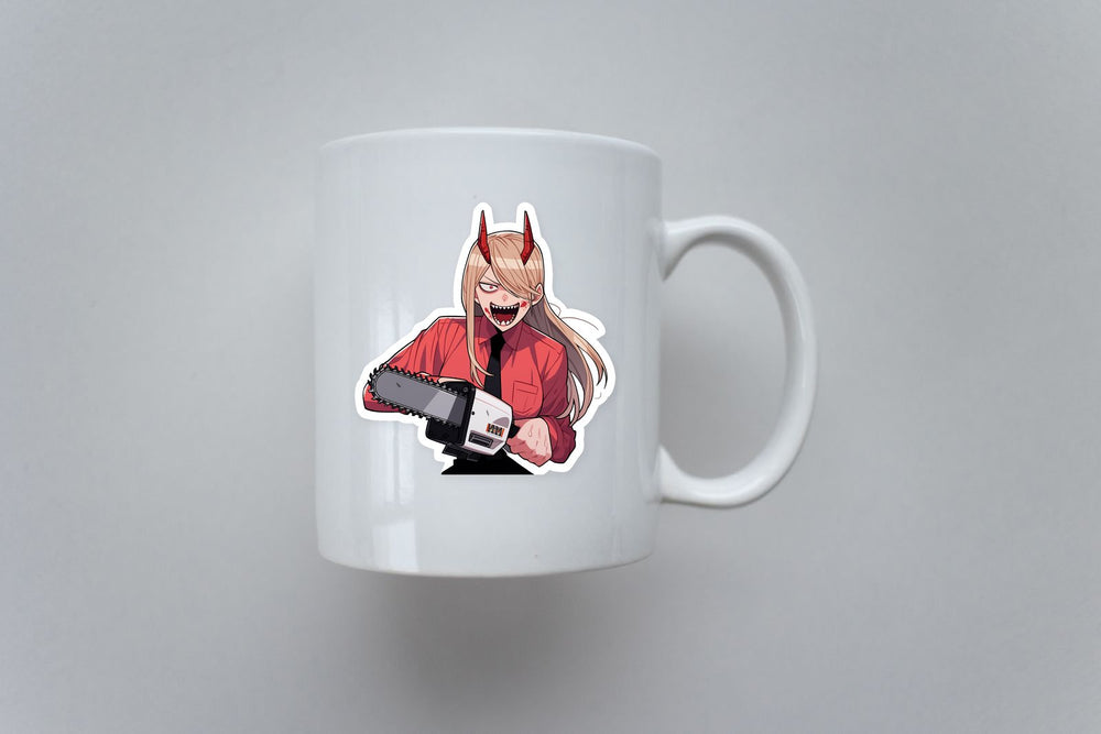 Chainsaw Man Power with Chainsaw Sticker