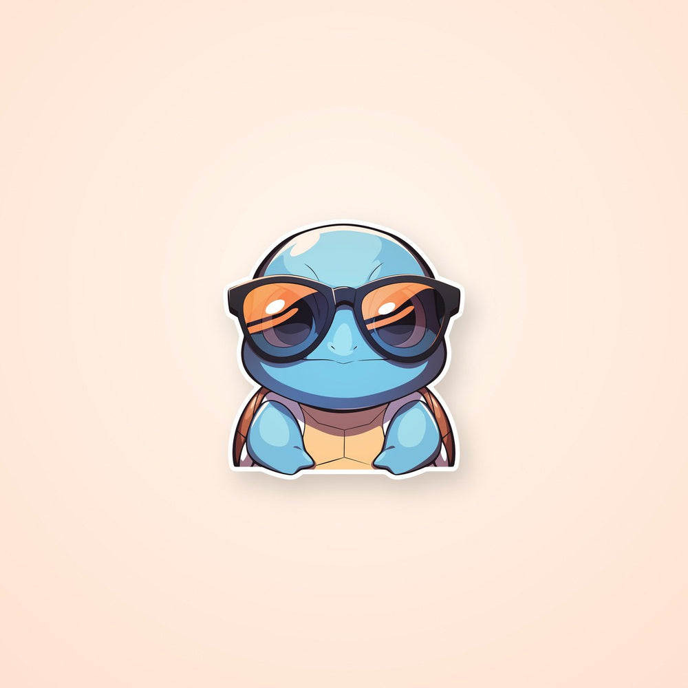 Squirtle Cool Sunglasses Sticker