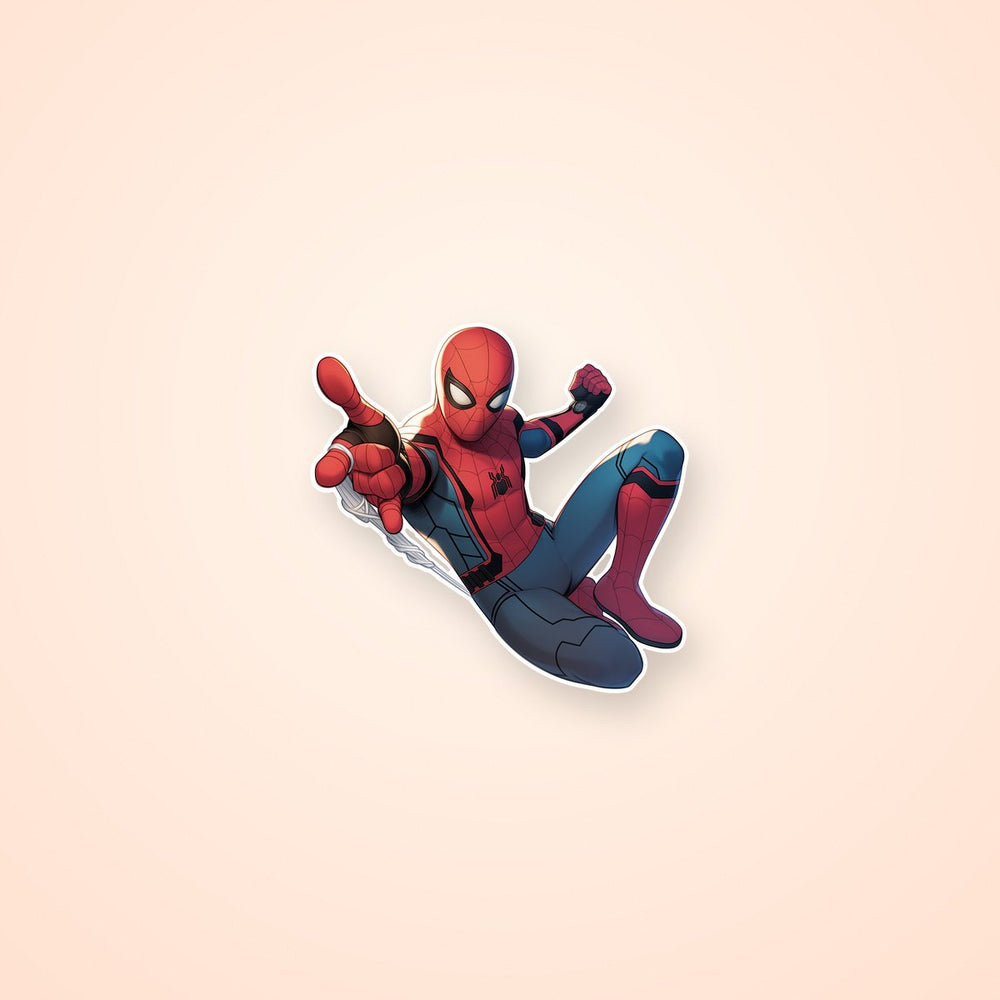 Web-Slinging Spider-Man Sticker