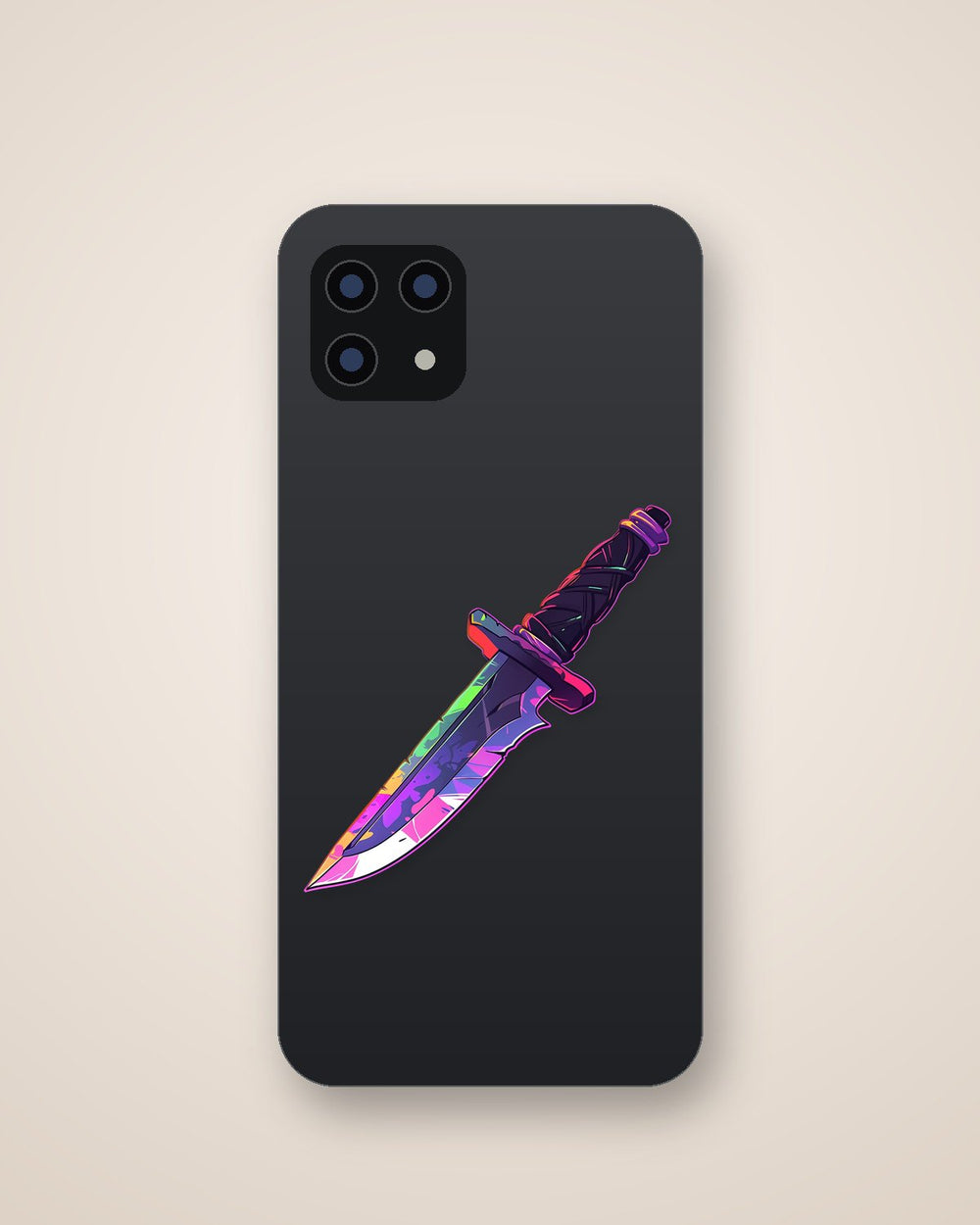 Bright Hunting Knife Sticker