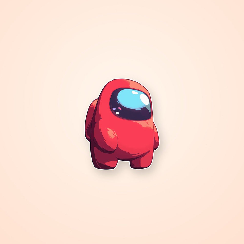 Aesthetic Red Among Us Sticker