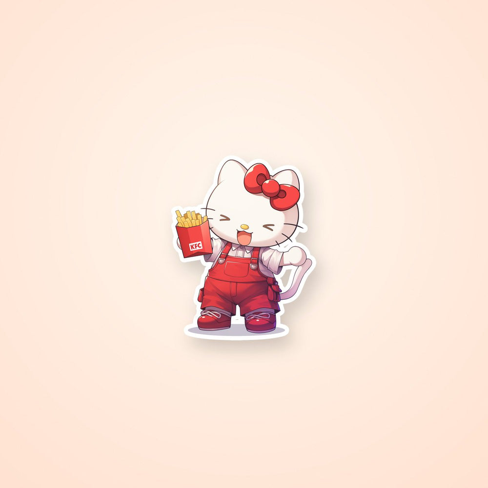 Hello Kitty Kfc Fast Food Cute Sticker