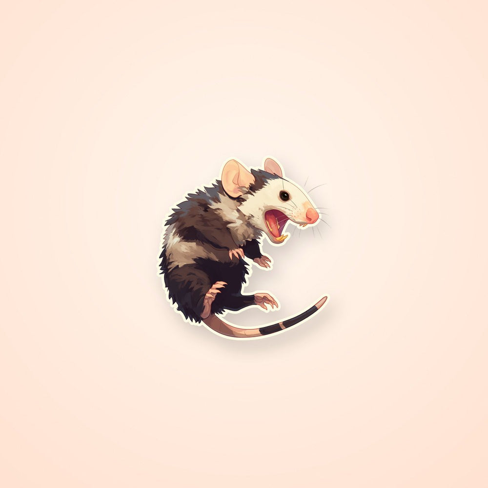 Funny Opossum Scream Weird Meme Clipart Sticker