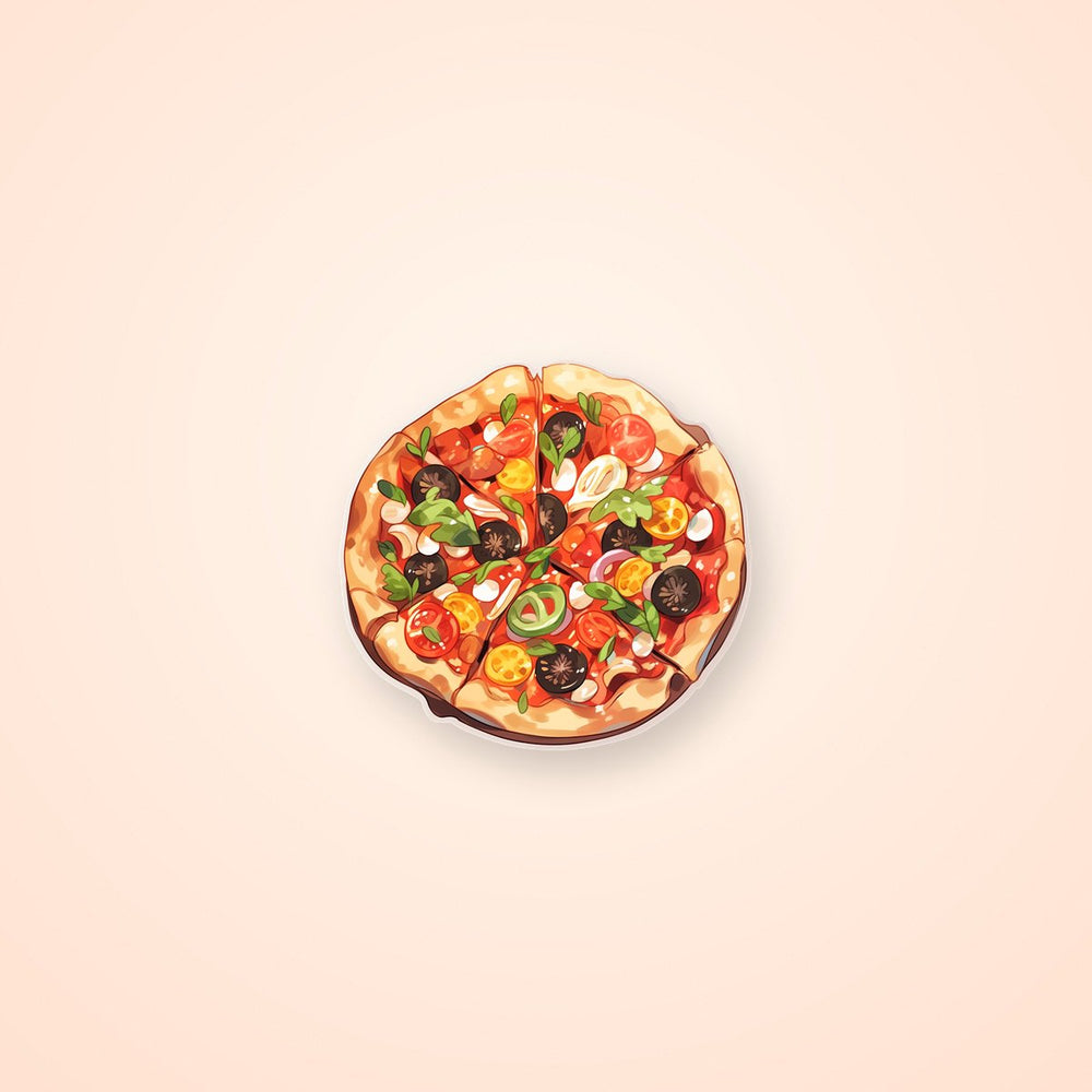 Cartoon Pizza Sticker