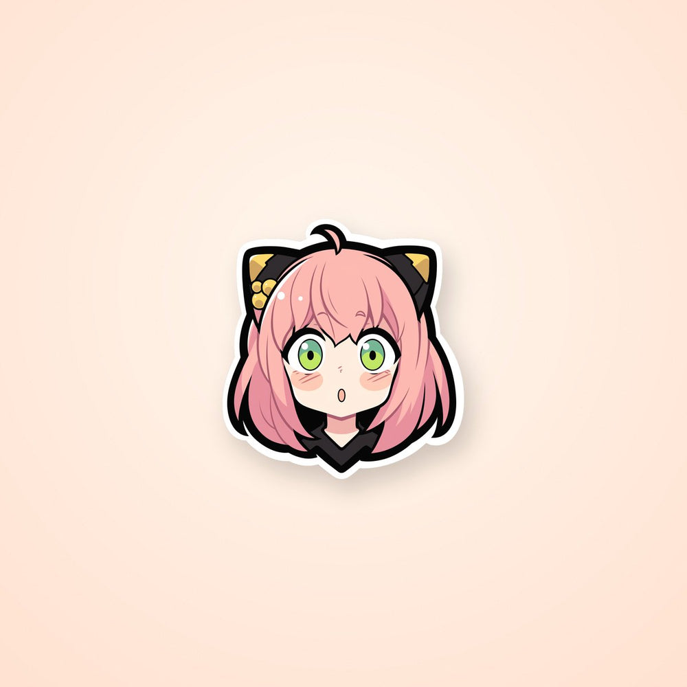 Surprised Anya Forger Fat Stroke Sticker