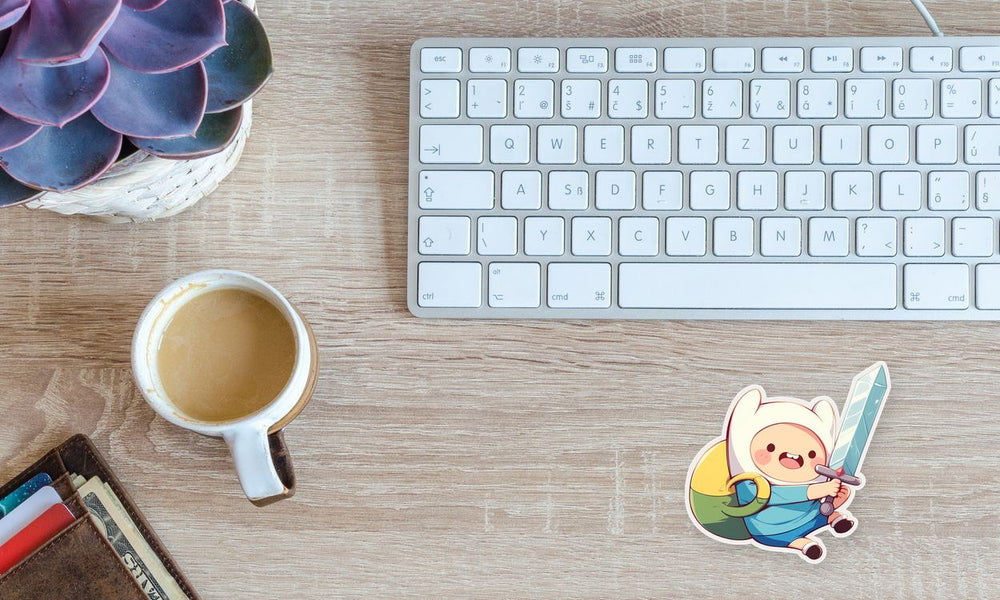 Kawai Finn Sword Adventure Time Sticker