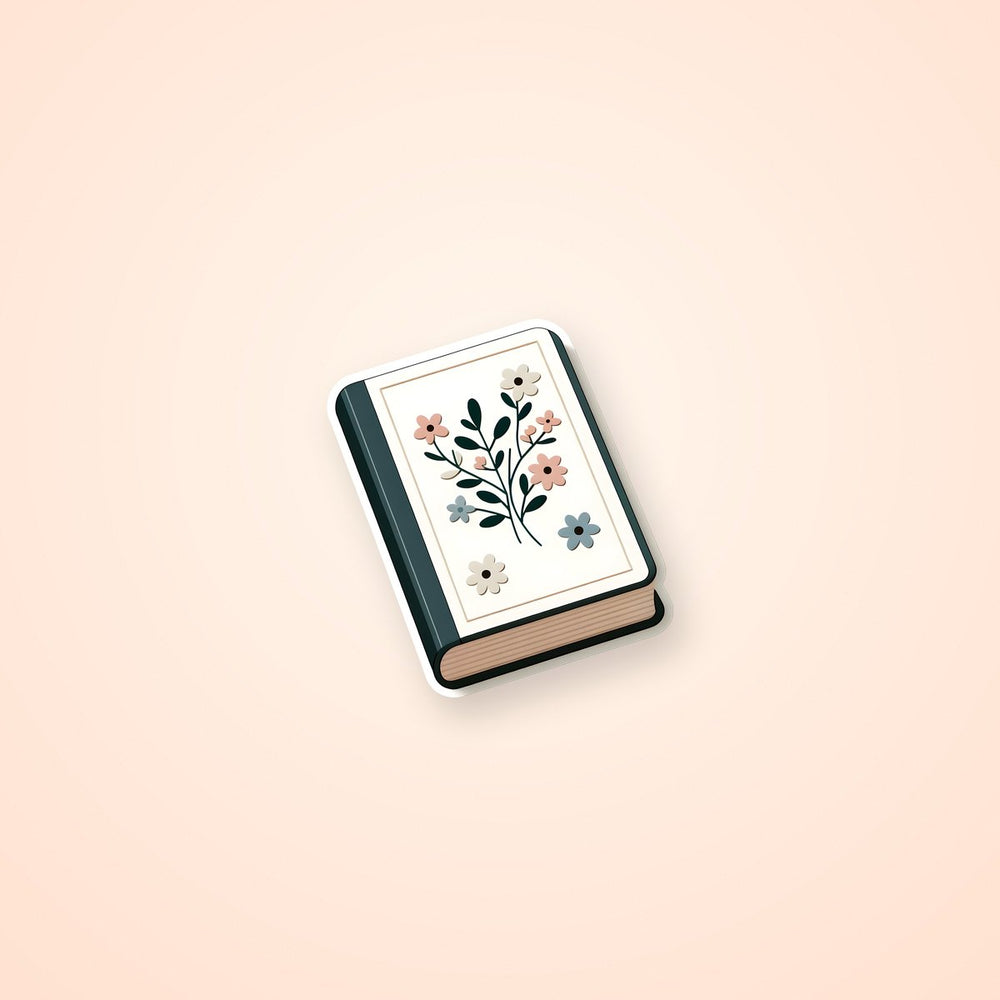Floral Journal Aesthetic Book Sticker