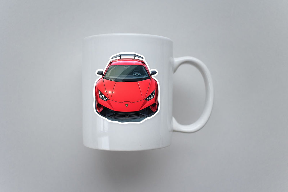 Red Lamborghini Huracan Car Sticker