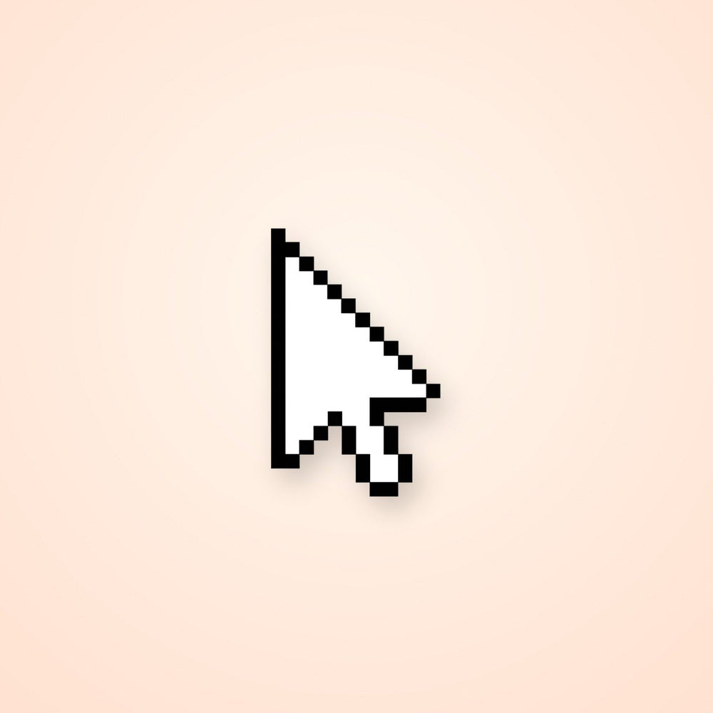 Black Pixel Cursor Sticker
