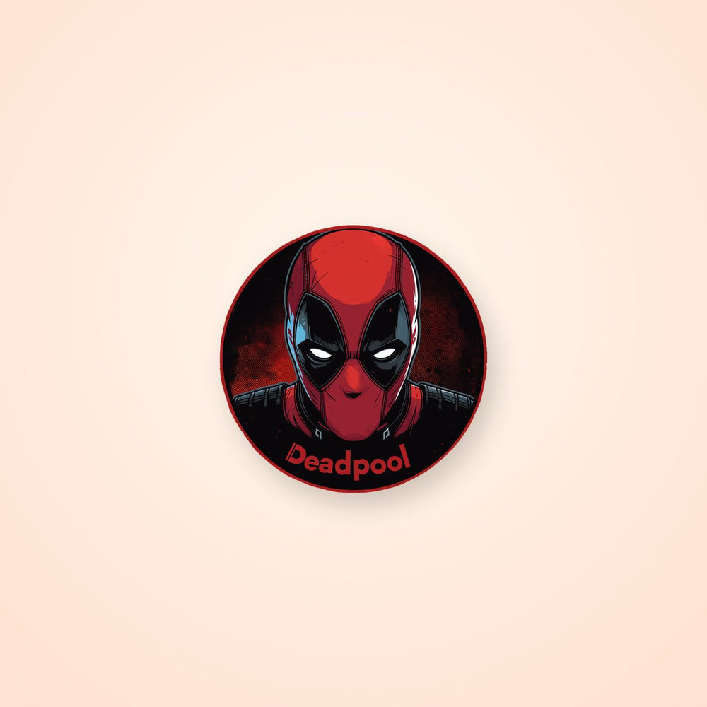 Deadpool Portrait Round Sticker